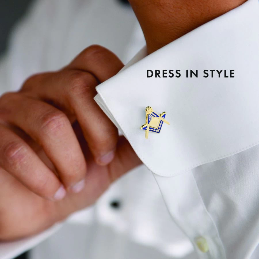 Masonic Square & Compass Cufflinks & Tieslide Set 16 Masonic Square & Compass Cufflinks & Tieslide Set - Image 14