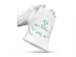 Pack Of 12 Masonic Gloves With Personalised With Lodge Name & Number -Masonic Collection masonic gloves with personalised lodge name number 4