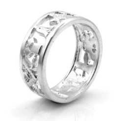 Solid Silver 925 Masonic Wedding Ring