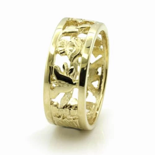 Masonic Wedding Ring In Solid 9ct Yellow Gold 4 Masonic Wedding Ring In Solid 9ct Yellow Gold - Image 2