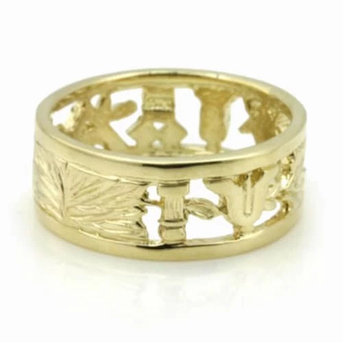 Masonic Wedding Ring In Solid 9ct Yellow Gold 6 Masonic Wedding Ring In Solid 9ct Yellow Gold - Image 4