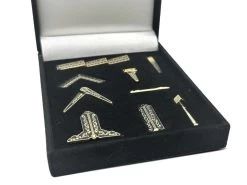 Masonic Freemasons Working Tools Set Miniature Gift Box Size 13 Masonic Freemasons Working Tools Set Miniature Gift Box Size -Masonic Collection miniature gold black working tools set 2