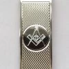 Silver Masonic Money Clip With G
