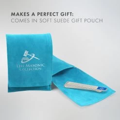 Freemasons Sterling Silver Masonic Tieslide -Masonic Collection pouch 13