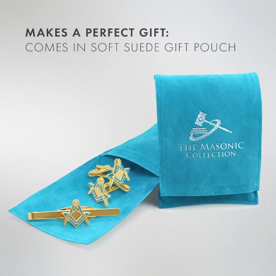 Masonic Square & Compass Cufflinks & Tieslide Set 14 Masonic Square & Compass Cufflinks & Tieslide Set - Image 12