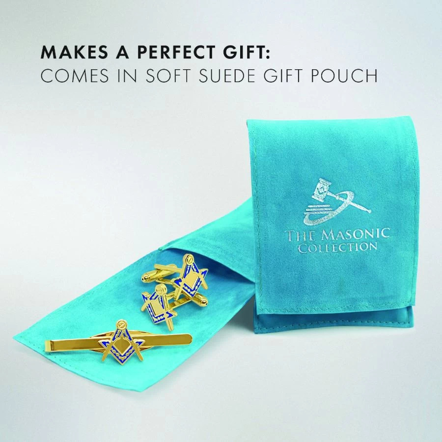 Masonic Square & Compass Cufflinks & Tieslide Set 13 Masonic Square & Compass Cufflinks & Tieslide Set - Image 11