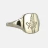 9ct Yellow Gold Square And Compass With G Masonic Signet Ring -Masonic Collection rem g 01