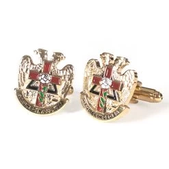 Scottish Rite Gold Plated Masonic Cufflinks
