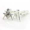 Silver Plated Masonic Cufflinks Depicting The Square & Compass -Masonic Collection scuffs02a