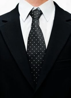 Rose Croix Tie With White Spots 100% Silk Woven Tie -Masonic Collection tie20