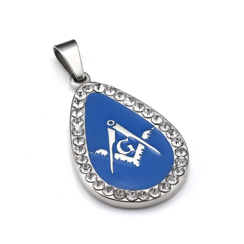 Ladies Blue Oval Masonic Pendent 3 Ladies Blue Oval Masonic Pendent