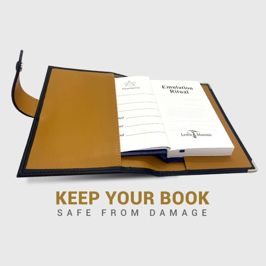Library Size Masonic Soft Faux Leather Ritual Book Cover 4 Library Size Masonic Soft Faux Leather Ritual Book Cover - Image 2