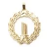 Significant Gold Masonic Pendant - Broken Column Symbol -Masonic Collection z 0486