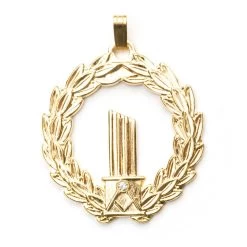 Significant Gold Masonic Pendant - Broken Column Symbol