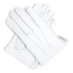 White Leather Freemason Gloves | Online Masonic Regalia