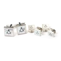Shop Masonic Mother Of Pearl Cufflinks - Dress Shirt Studs
