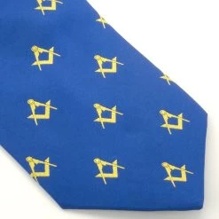 Blue & Gold Silk Masonic Tie & Cufflinks -Masonic Collection z 5143 1