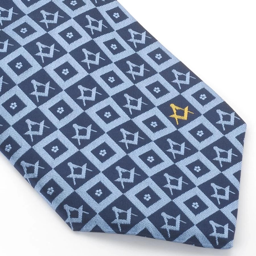 Masonic Silk Woven Tie | Forget Me Not Design 4 Masonic Silk Woven Tie | Forget Me Not Design - Image 2