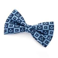 Masonic Forget Me Not Design Silk Bowtie