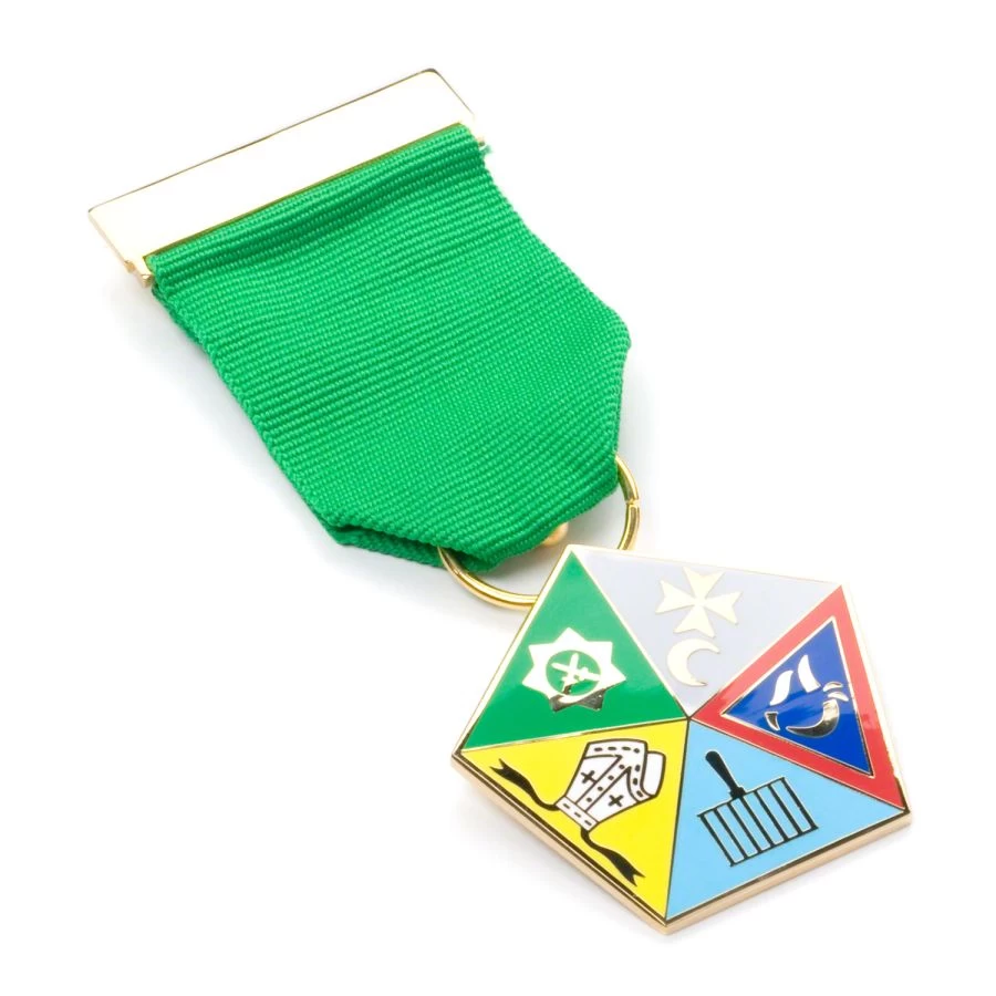 Masonic Composite Breast Jewel - Allied Degrees 3 Masonic Composite Breast Jewel - Allied Degrees