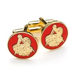 Masonic Stewards Cufflinks With Gold Plated Finish
