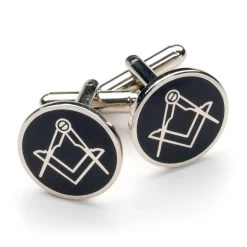 Masonic Black Tie And Cufflinks -Masonic Collection z 5259