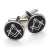 Black & Silver Masonic Cufflinks -Masonic Collection z 5259 1