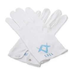 Pack Of 12 Masonic Gloves With Personalised With Lodge Number