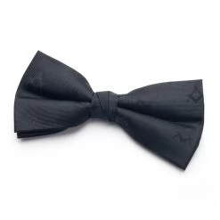 Black 100% Silk Woven Masonic Bow Tie