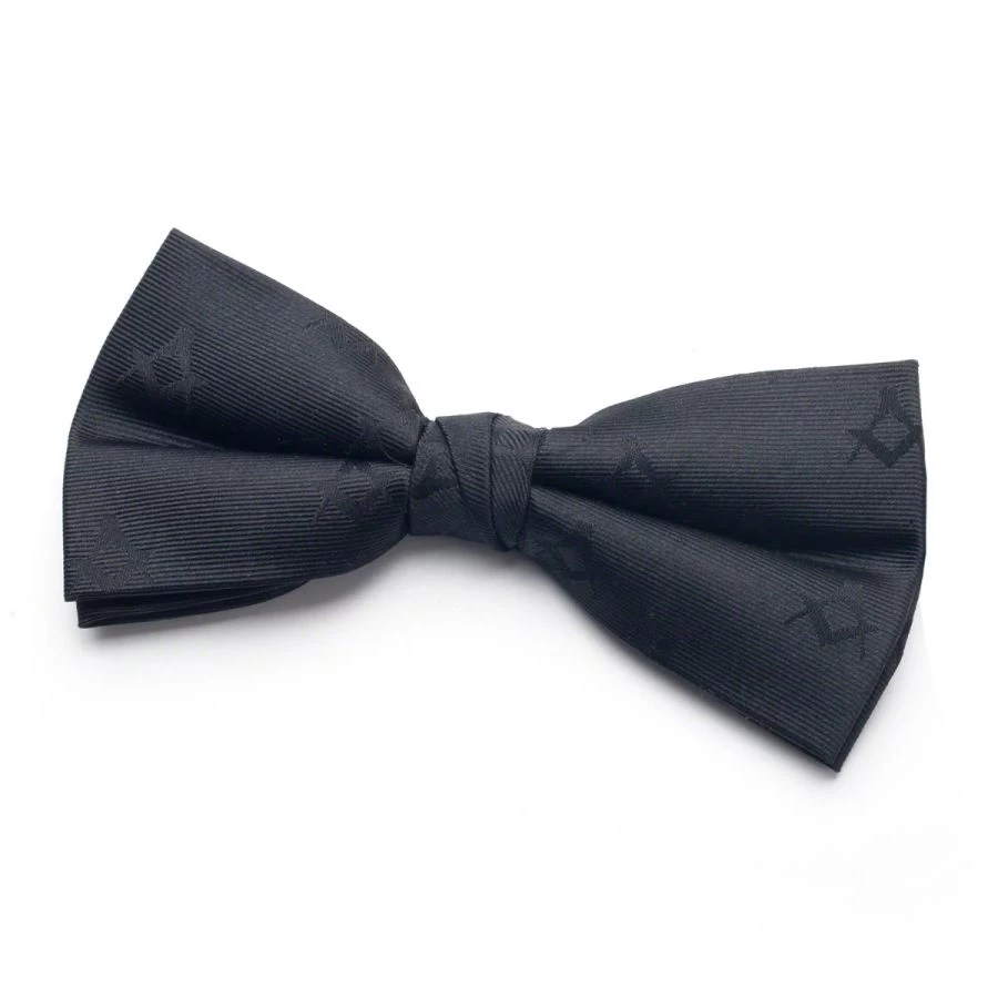 Black Freemasons 100% Silk Woven Masonic Self-Tie Bowtie 3 Black Freemasons 100% Silk Woven Masonic Self-Tie Bowtie